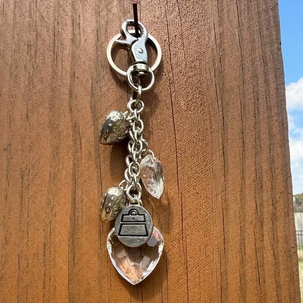 EUC Kathy Van Zeeland Vintage Crystal Hearts and Purse Charms